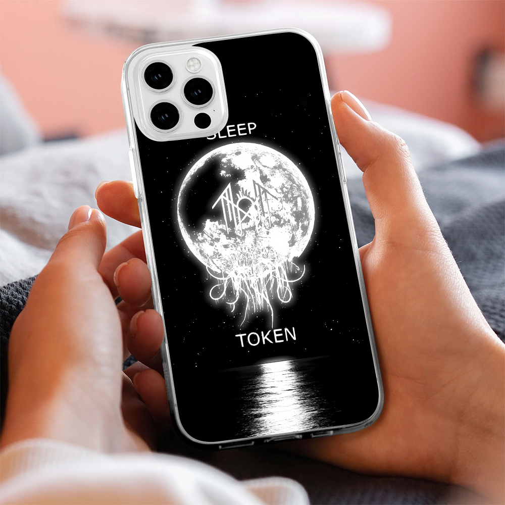 Moonlit Token Phone Case – Dark Aesthetic Full Moon Design Cover for iPhone 11 12 13 14 15 16 Pro Max, Music Fan Gift Idea