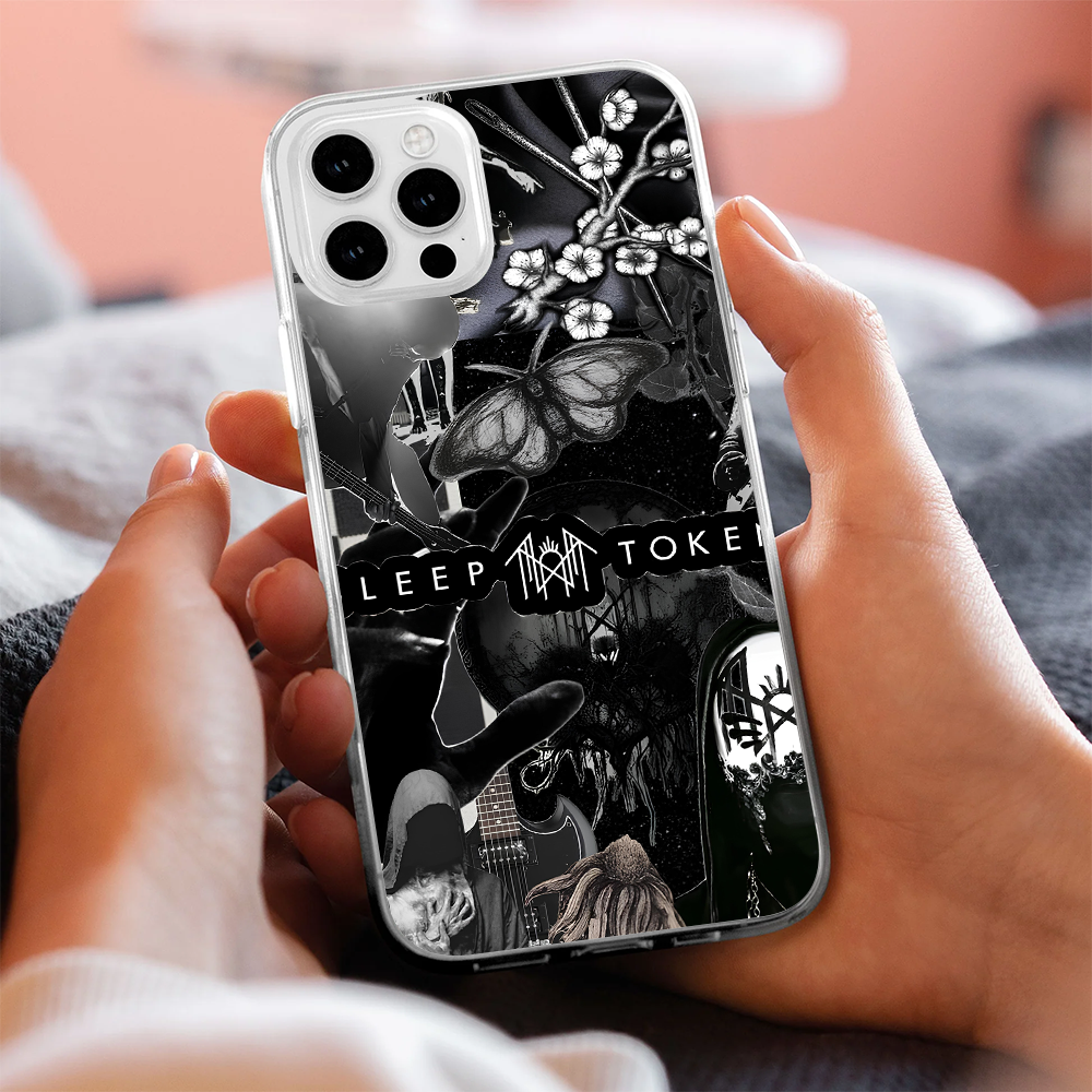 Sleep Token Gothic Butterfly Skull Phone Case – Compatible with iPhone 11 12 13 14 15 16 Pro Max & Samsung Galaxy Models