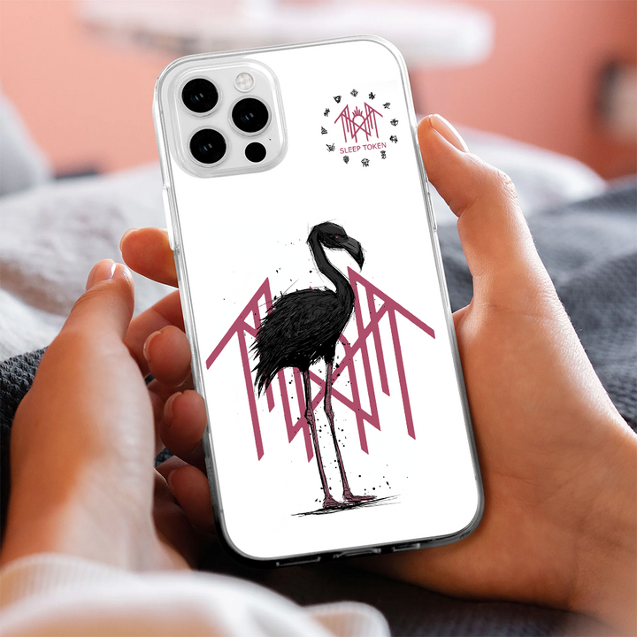 Dark Bird Totem Phone Case – Gothic Rune Aesthetic Art, Minimal Yet Bold Design for iPhone 11 12 13 14 15 16 Pro Max Samsung S22 S23 S24 S24.99 Ultra Plus