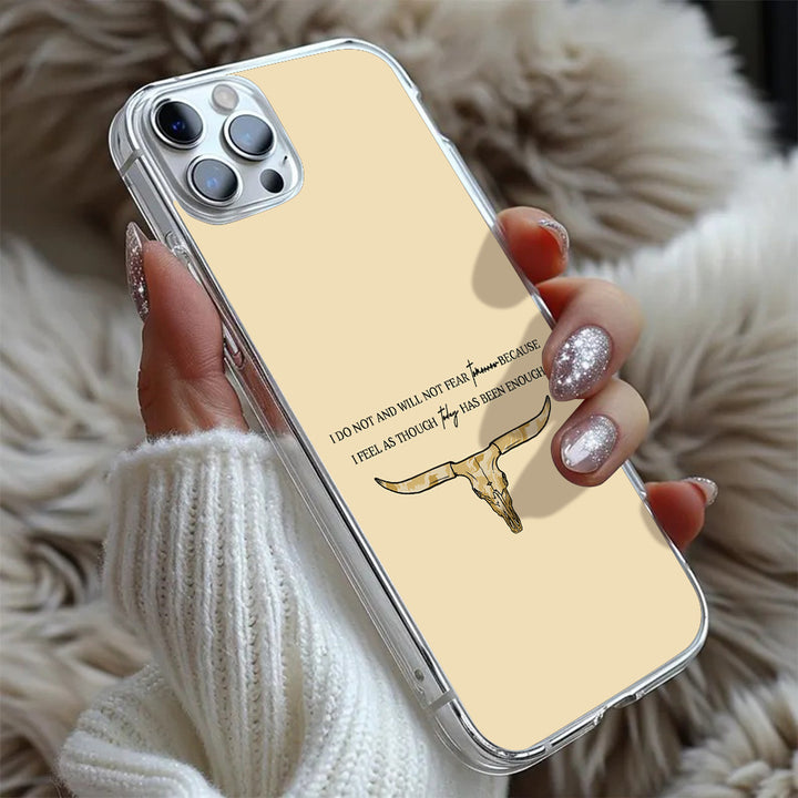 Minimalist Bull Skull Bible Verse Phone Case, Perfect Girly Gift For Girl From iPhone 16 15 14 13 12 11 X Pro Max Plus Samsung Galaxy S24.99 S24 S23 S22 S21 Ultra Plus