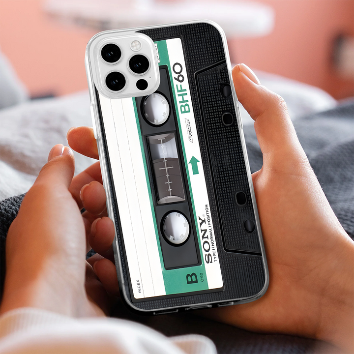 Retro Cassette Tape Phone Case – Classic Sony Walkman Design for iPhone 11 12 13 14 15 16 Pro Max, Music Fan Gift Idea