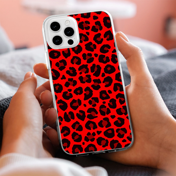 Leopard Print Phone Case Collection – Pink, Beige & Red