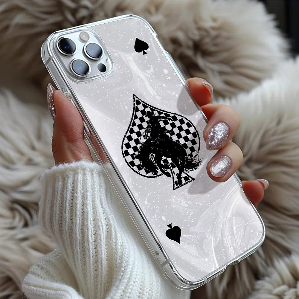 Rodeo Spade Cowboy Phone Case, Perfect Girly Gift For Girl From iPhone 16 15 14 13 12 11 X Pro Max Plus Samsung Galaxy S24.99 S24 S23 S22 S21 Ultra Plus
