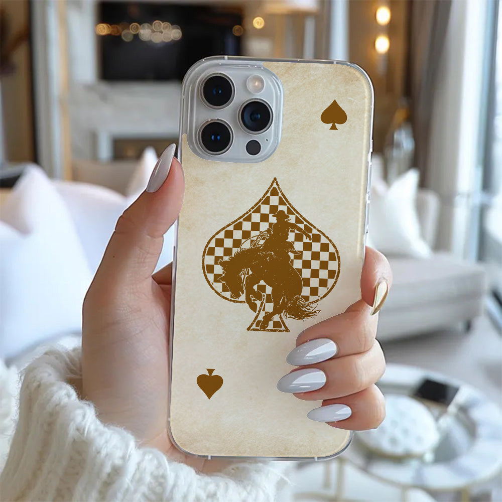 Rodeo Spade Cowboy Phone Case, Perfect Girly Gift For Girl From iPhone 16 15 14 13 12 11 X Pro Max Plus Samsung Galaxy S24.99 S24 S23 S22 S21 Ultra Plus