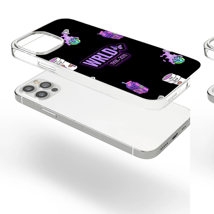 Butterfly WRLD Tribute Phone Case, 999 Juice Cartoon Style Cover Compatible with iPhone 11 12 13 14 15 16 Pro Max