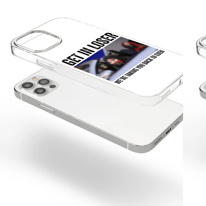 Dark Meme Phone Case – “Get In Loser, We're Taking You Back to Eden” – Funny Aesthetic Horror Cover for iPhone 11 12 13 14 15 16 Pro Max Samsung S22 S23 S24 S24.99 Ultra Plus