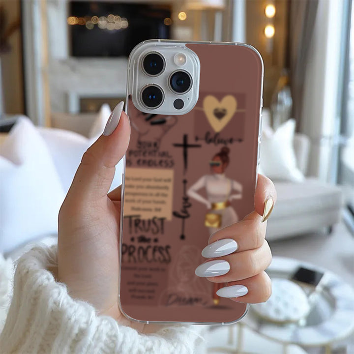 Faith Inspired Trust the Process Phone Case – Empowering Woman Design for iPhone 12 13 14 15 Pro Max & Samsung S22 S23 S24 Ultra