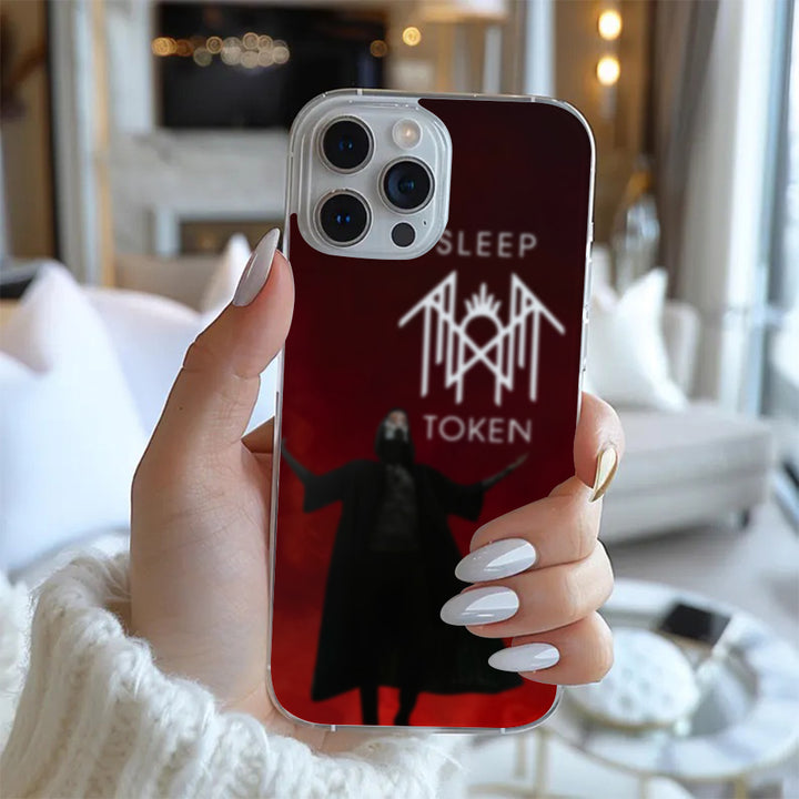 Dark Ritual Art Phone Case, Red Smoke Figure Design, Gothic Vibe Cover Compatible with iPhone 11 12 13 14 15 Pro Max Samsung Galaxy S24.99 S24 S23 S22 S21 Ultra Plus
