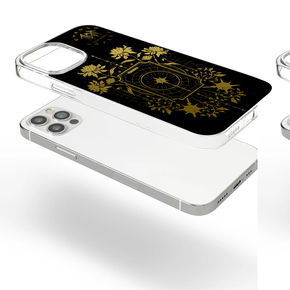 Sleep Token Golden Phone Case – Dark Aesthetic Full Moon Design Cover for iPhone 11 12 13 14 15 16 Pro Max, Music Fan Gift Idea