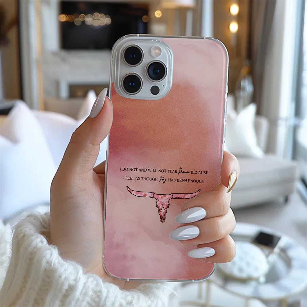 Longhorn Quote Watercolor Phone Case, Perfect Girly Gift For Girl From iPhone 16 15 14 13 12 11 X Pro Max Plus Samsung Galaxy S24.99 S24 S23 S22 S21 Ultra Plus