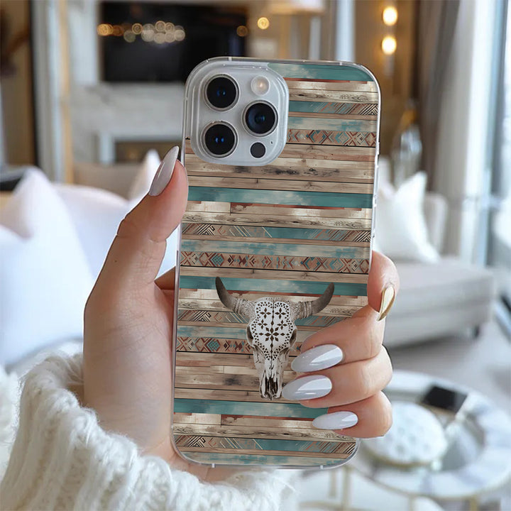 Western Cowboy Skull Phone Case, Perfect Girly Gift For Girl From iPhone 16 15 14 13 12 11 X Pro Max Plus Samsung Galaxy S24.99 S24 S23 S22 S21 Ultra Plus