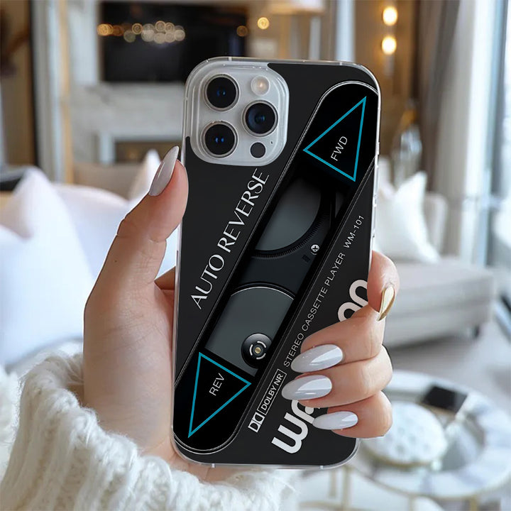 Retro Cassette Phone Case – Classic Walkman Tape Deck Soft Shell for iPhone 11 12 13 14 15 16 Pro Max Samsung S22 S23 S24 S24.99 Ultra Plus