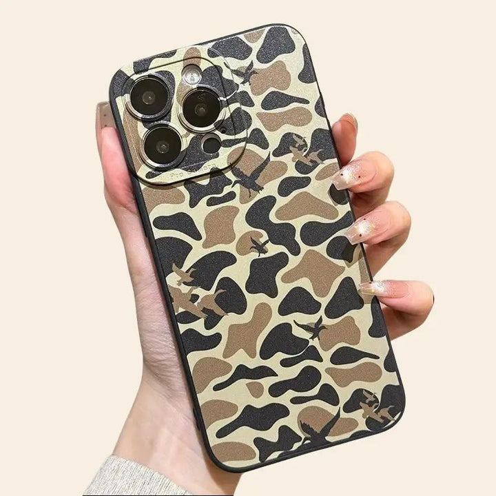 Camouflage Pattern Hunting Duck Phone Case, Shockproof Anti-drop For iPhone X 11 12 13 14 15 16 Pro Max Plus Samsung Galaxy S24.99 S24 S23