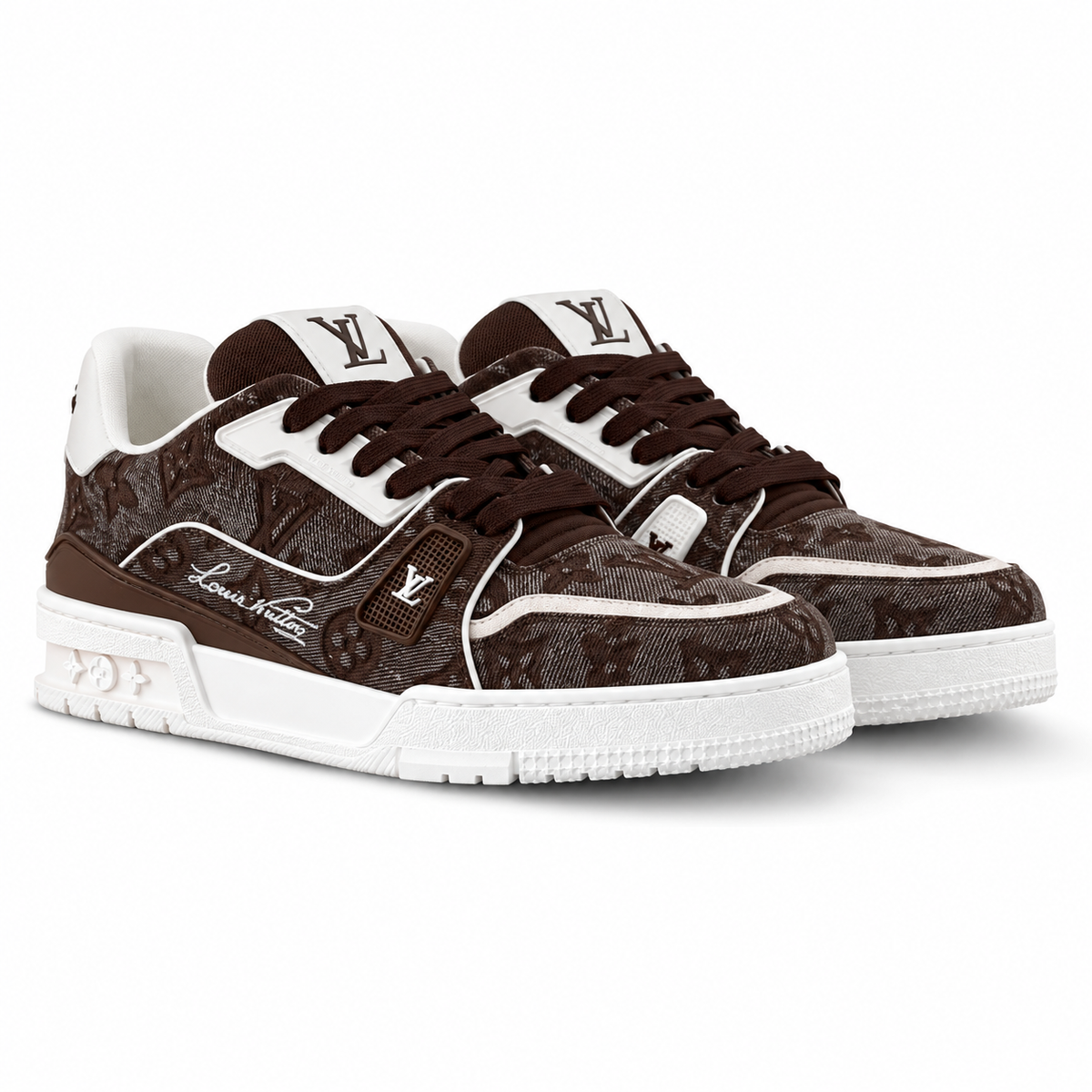 LV Trainer Brown Monogram Denim