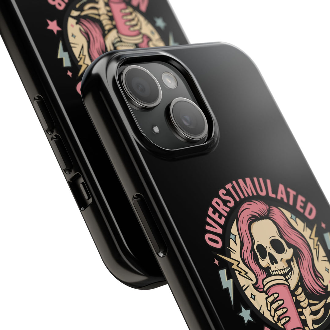 Overstimulated Moms Club’ Phone Case – Fun and Bold Style for Moms, Compatible with iPhone & Samsung (iPhone 11-16 Pro Max)