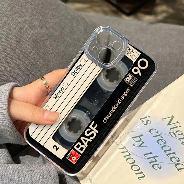 BASF Cassette Tape Phone Case – Retro Music Vibes for iPhone 11 12 13 14 15 16 Pro Max, Music Fan Gift Idea