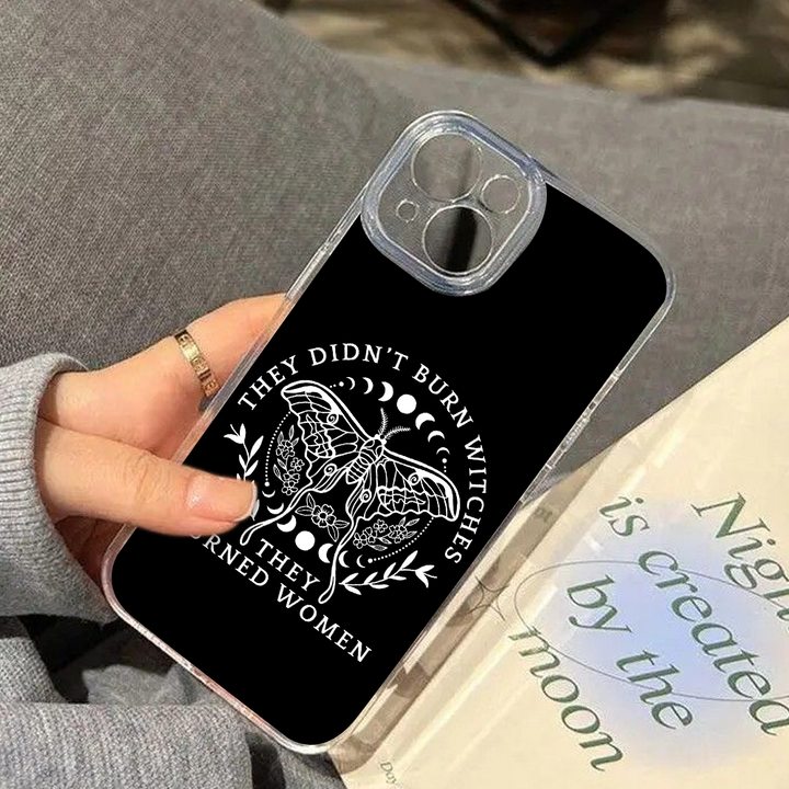 Witch Feminist Phone Case – “They Burned Women” Design Cover for iPhone 11 12 13 14 15 16 Pro Max Samsung S22 S23 S24 S24.99 Ultra Plus