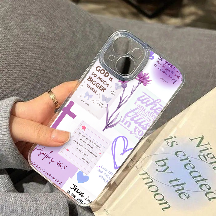 Christian Bible Verse Phone Case – Pastel Scripture Quote iPhone 11 12 13 14 15 16 Pro Max & Samsung