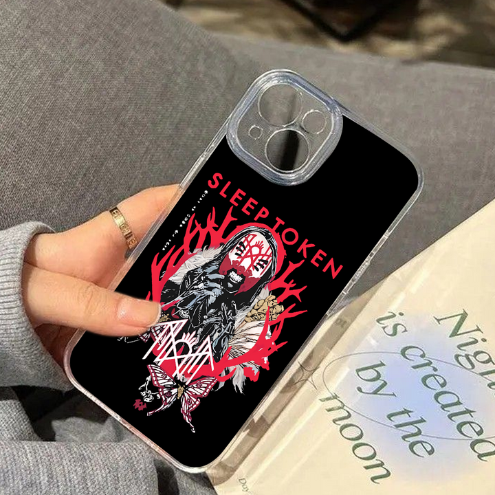 Red Ritual Mask Phone Case – Occult Gothic Totem Aesthetic, Bold Dark Art Cover for iPhone 11 12 13 14 15 16 Pro Max Samsung S22 S23 S24 S24.99 Ultra Plus