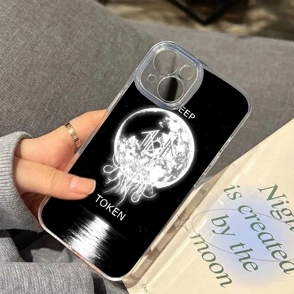Moonlit Token Phone Case – Dark Aesthetic Full Moon Design Cover for iPhone 11 12 13 14 15 16 Pro Max, Music Fan Gift Idea