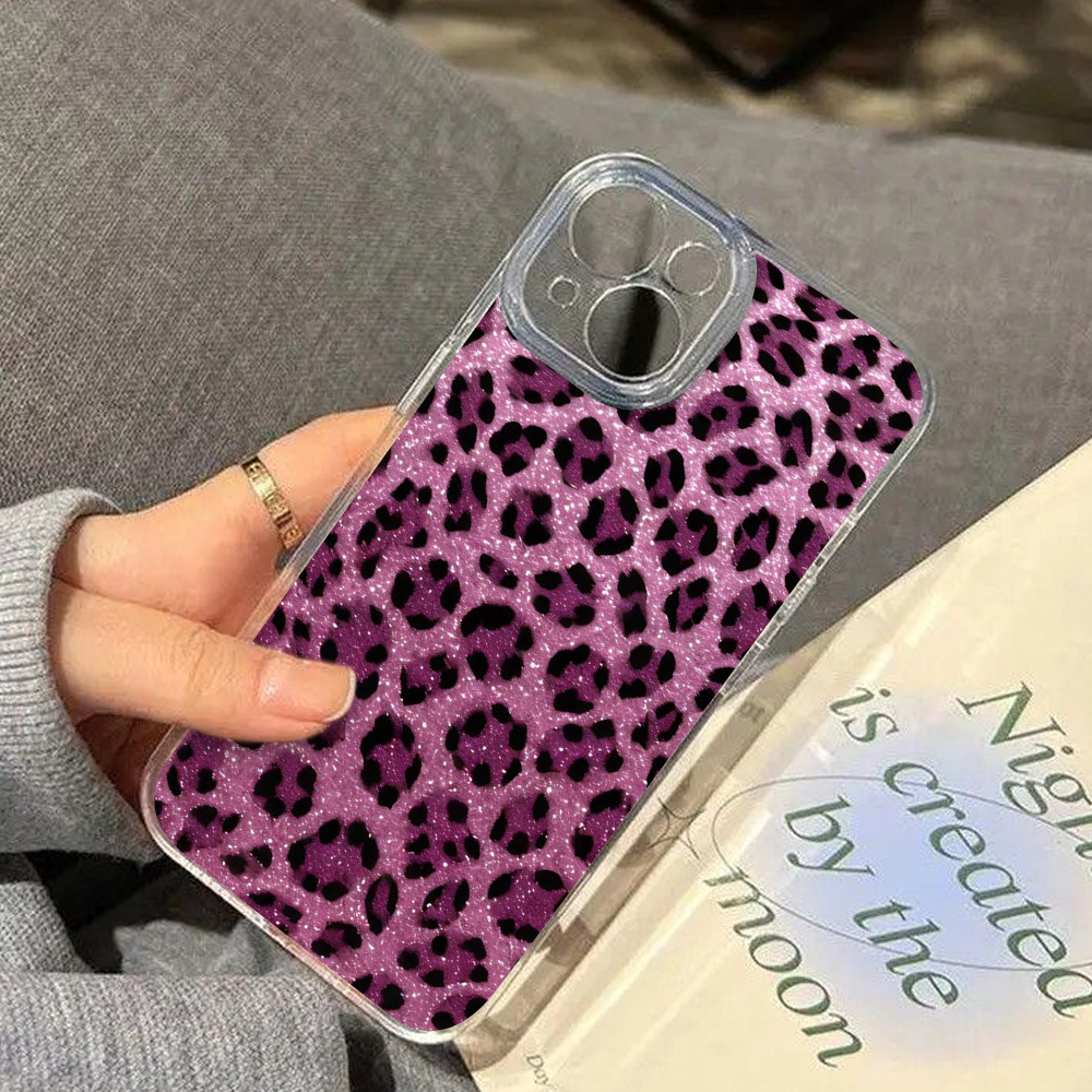 Leopard Print Phone Case Collection – Glittery Pink & Cool Blue
