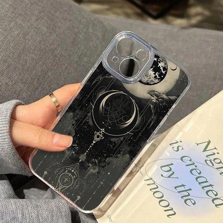 Celestial Moon Magic Phone Case – Occult-Inspired Witchy Cover for iPhone 11 12 13 14 15 16 Pro Max, Mystical Goth Aesthetic