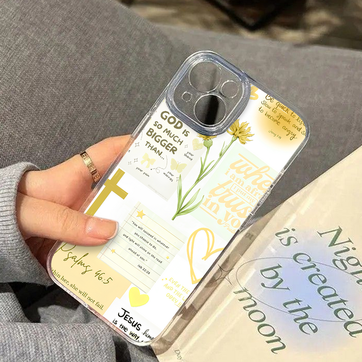 Bible Verse Christian Phone Case – Floral Faith Jesus Quote iPhone 11 12 13 14 15 16 Pro Max & Samsung