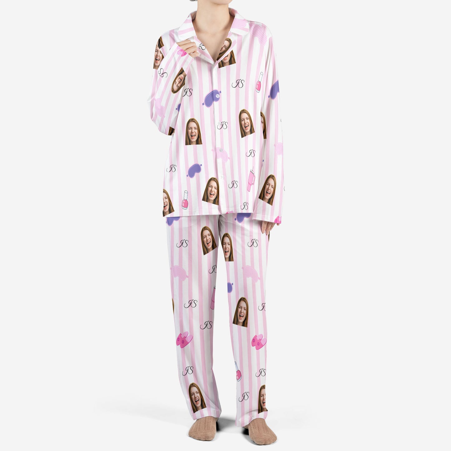 Custom Family Pajamas – Personalized Name, Color & Photo , Matching Set for Dad, Mom & Kids , Cozy Christmas Sleepwear Gift