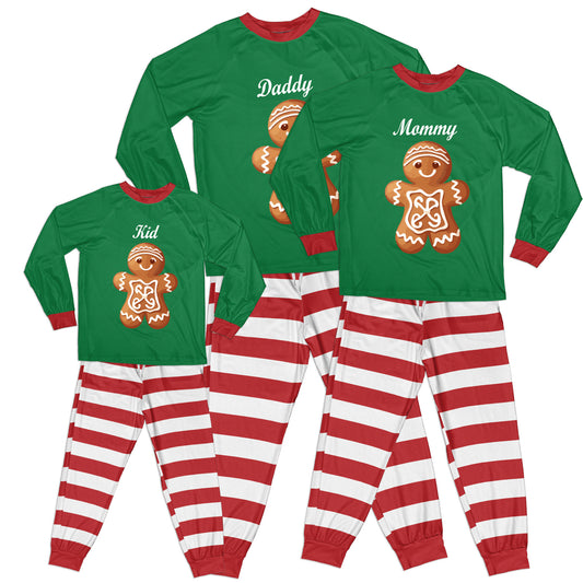 Custom Gingerbread Family Pajamas Sets – Personalized Gingerbread Pajamas for Christmas