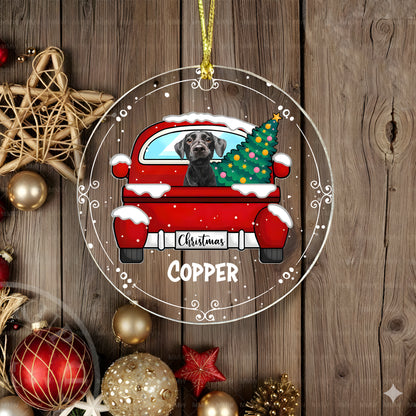 Custom Dog Christmas Ornament – Personalized Pet Photo Decoration