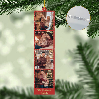 Custom Family Photo Acrylic Ornament – Personalized Christmas Keepsake with 1–4 Photos