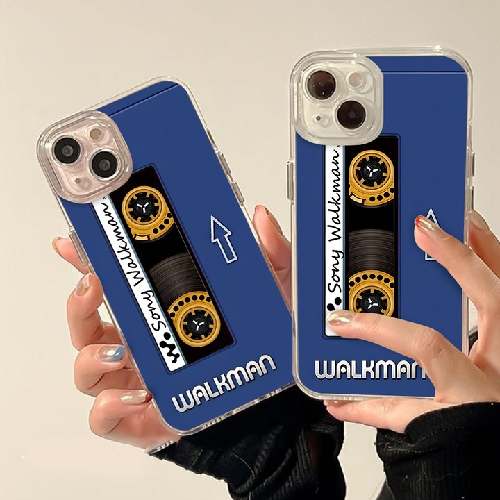 Retro Cassette Tape Phone Case – Classic Sony Walkman Design for iPhone 11 12 13 14 15 16 Pro Max, Music Fan Gift Idea