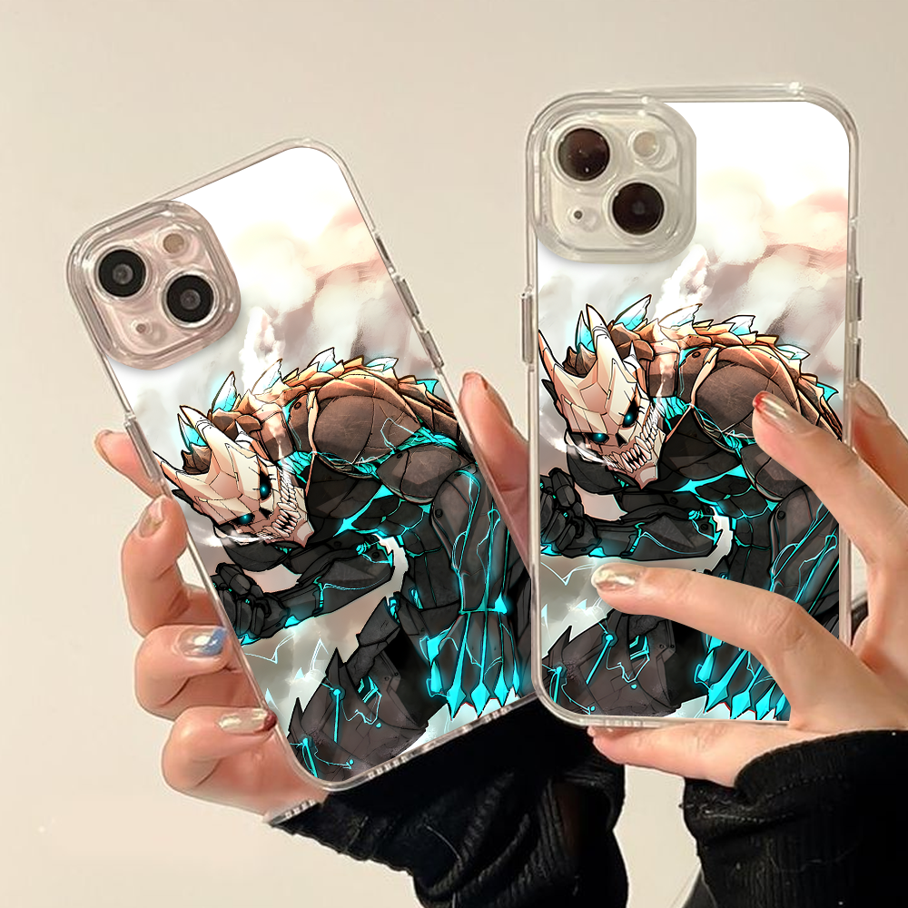 Anime Demon Warrior Phone Case, Blue Lightning Skeleton Armor Design for iPhone 12 13 14 15 Pro Max