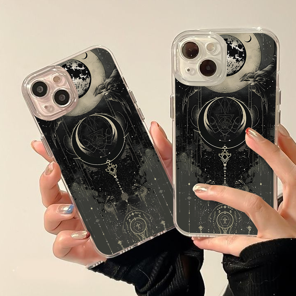 Celestial Moon Magic Phone Case – Occult-Inspired Witchy Cover for iPhone 11 12 13 14 15 16 Pro Max, Mystical Goth Aesthetic