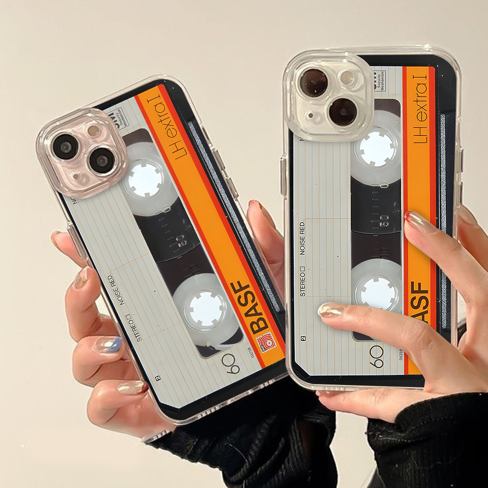 BASF Cassette Tape Phone Case – Retro Music Vibes for iPhone 11 12 13 14 15 16 Pro Max, Music Fan Gift Idea