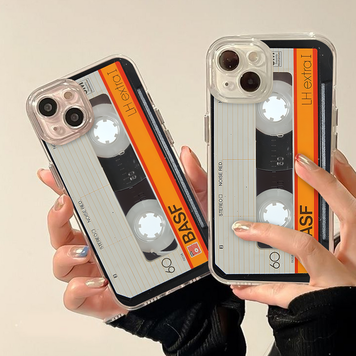 BASF Cassette Tape Phone Case – Retro Music Vibes for iPhone 11 12 13 14 15 16 Pro Max, Music Fan Gift Idea