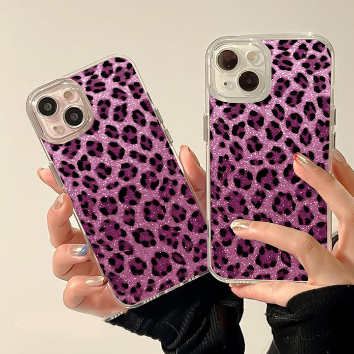 Leopard Print Phone Case Collection – Glittery Pink & Cool Blue