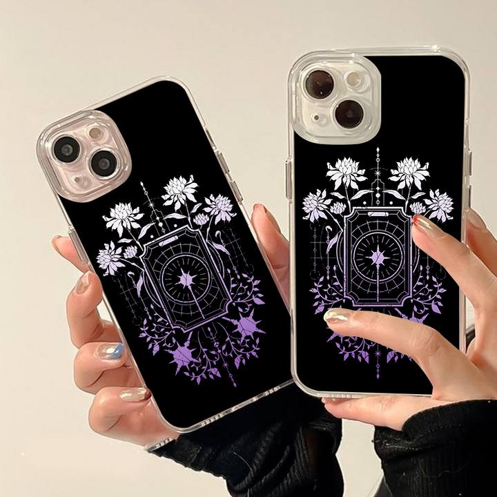 Sun Dial Lotus Phone Case – Occult Gothic Totem Aesthetic, Bold Dark Art Cover for iPhone 11 12 13 14 15 16 Pro Max Samsung S22 S23 S24 S24.99 Ultra Plus
