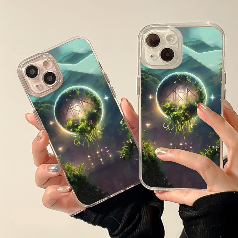 Fantasy Portal Floating World Phone Case – Surreal Forest Dreamscape Design Cover for iPhone 11 12 13 14 15 16 Pro Max, Mystical Nature Aesthetic