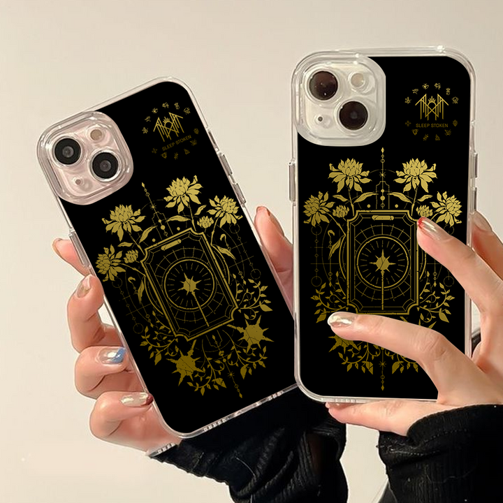 Sleep Token Golden Phone Case – Dark Aesthetic Full Moon Design Cover for iPhone 11 12 13 14 15 16 Pro Max, Music Fan Gift Idea