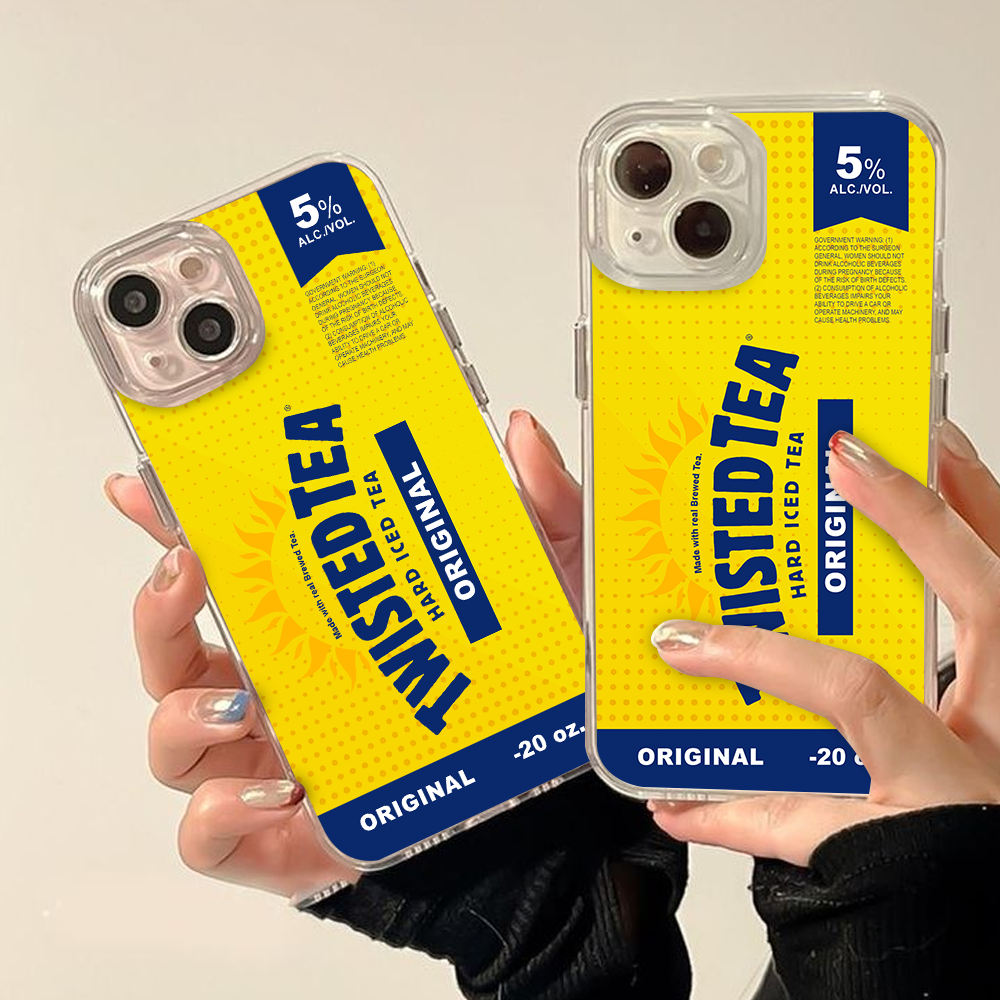 Yellow Beverage Label Phone Case iPhone X 11 12 13 14 15 16 Pro Max Plus Samsung S22 S23 S24 S24.99 Ultra Plus