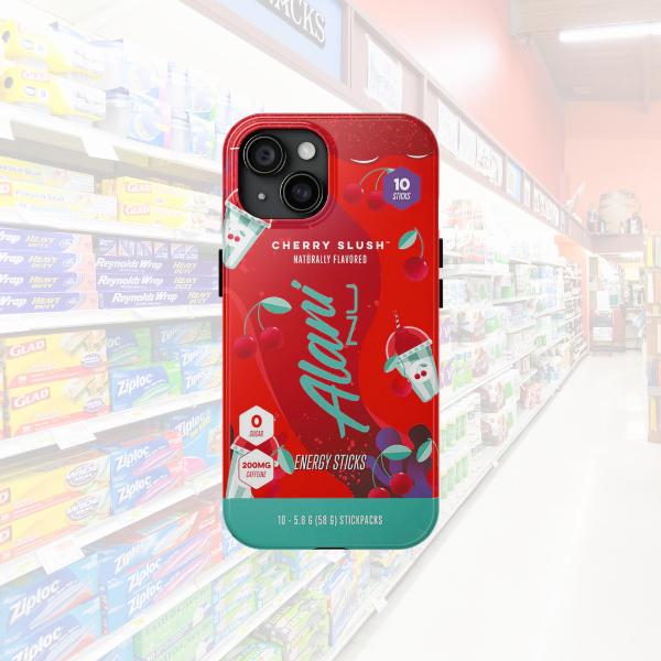 Alani Cherry & Pink Slush Energy Drink Phone Case – Trendy Caffeine Aesthetic, Stylish Tough Cover, Perfect Gift For iPhone 12 13 14 15 16 Samsung S22 S23 S24 S24.99 Ultra PLus