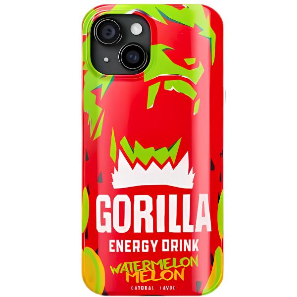 Gorilla Energy Style Phone Case – Funny GenZ Aesthetic Gift for Friends, Protective Cover for iPhone 12 13 14 15 16 Pro Max Plus Samsung S22 S23 S24 S24.99 Ultra Plus