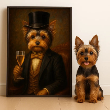 Custom Pet Portrait Vertical Poster – Personalized Gift for Dog & Cat Lovers, Pet Parents – Fine Pet, Finer Style - Poster/Canvas