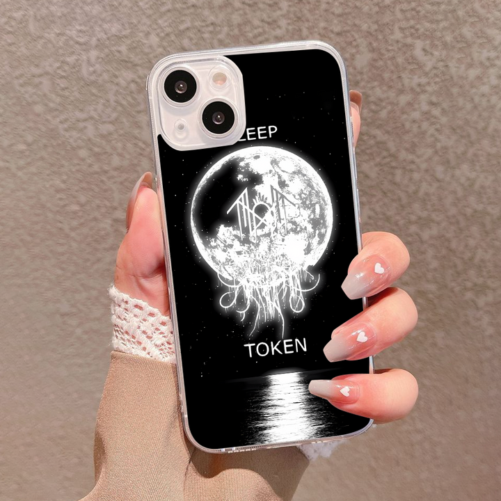 Moonlit Token Phone Case – Dark Aesthetic Full Moon Design Cover for iPhone 11 12 13 14 15 16 Pro Max, Music Fan Gift Idea