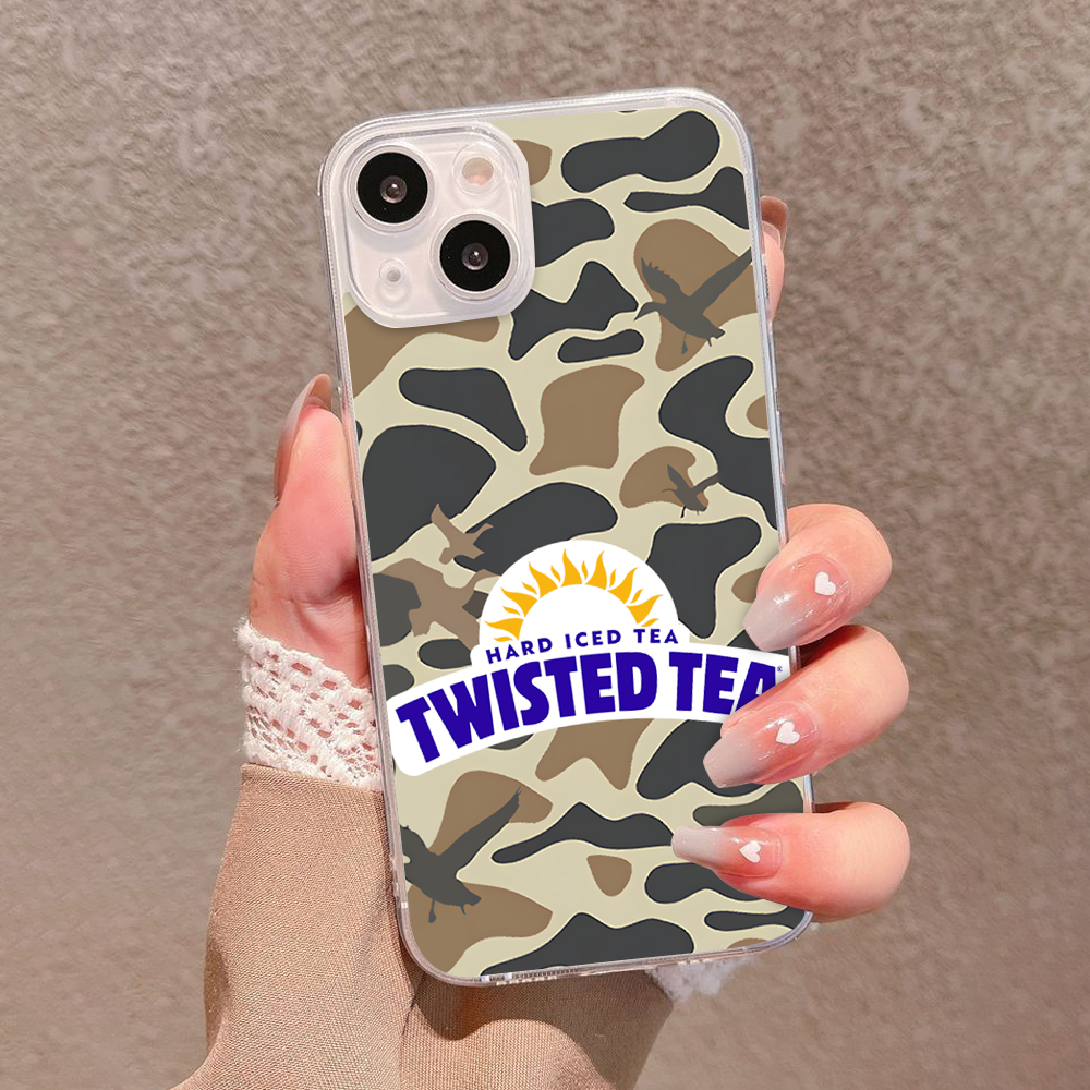 Twisted Tea Camo Phone Case – Dark Aesthetic Full Moon Design Cover for iPhone 11 12 13 14 15 16 Pro Max, Music Fan Gift Idea