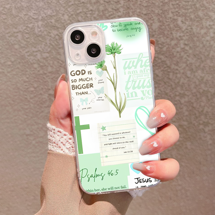 Christian Bible Verse Phone Case – Pastel Scripture Quote iPhone 11 12 13 14 15 16 Pro Max & Samsung