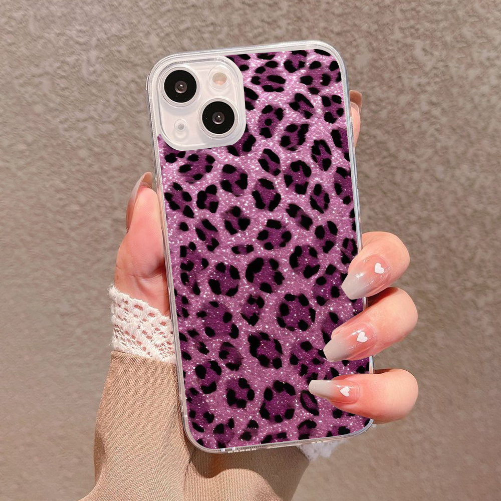 Leopard Print Phone Case Collection – Glittery Pink & Cool Blue