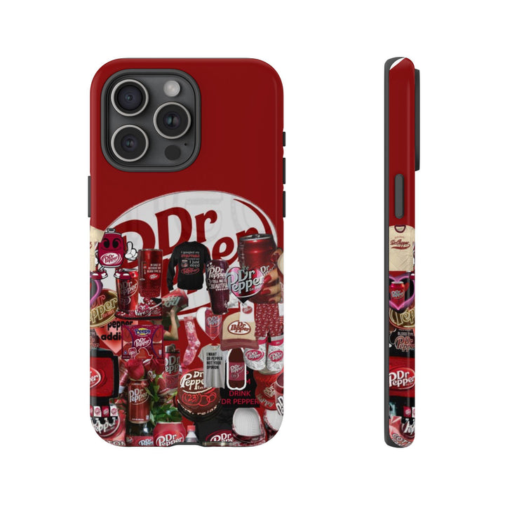 Dr Pepper Red Soda Tough Phone case, Stylish Gift, For iPhone 16/15/14/13/12/11/8/7, XR, XS, X, Pro Max, Samsung Galaxy S24/ S24.99aesthetic case