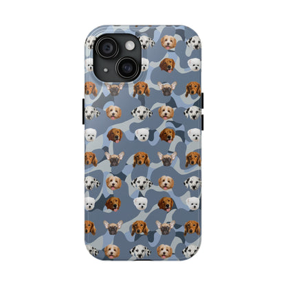 Custom Dog Face Camo Phone Case – Personalized Cute Pet Lover Cover for iPhone